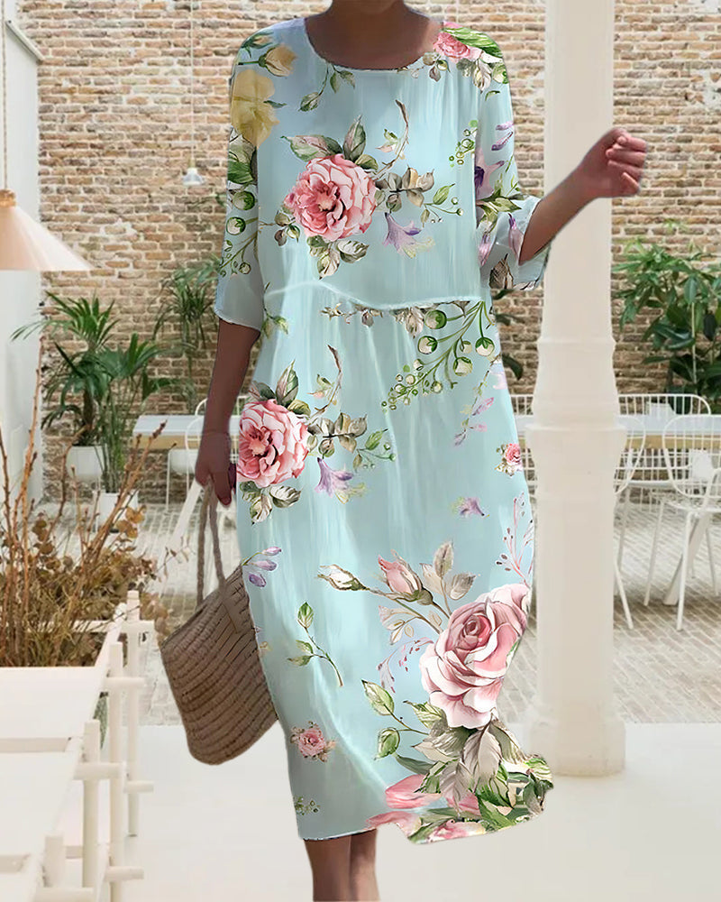 Margareta – Feminines Blumenkleid für stilvolle Sommertage