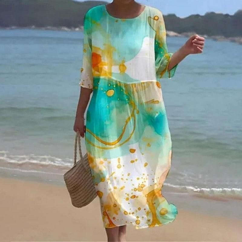 Margareta – Feminines Blumenkleid für stilvolle Sommertage