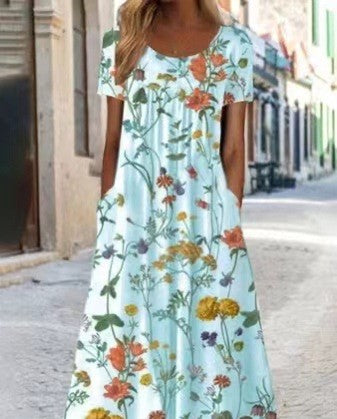 Siena – Elegantes Blumenprint-Kleid