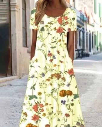 Siena – Elegantes Blumenprint-Kleid