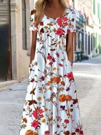 Siena – Elegantes Blumenprint-Kleid