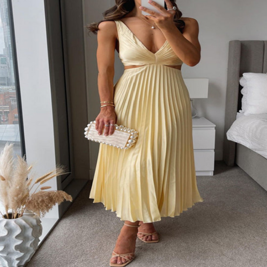 Elsa™ | Elegantes Plissiertes Maxikleid