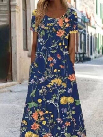 Siena – Elegantes Blumenprint-Kleid
