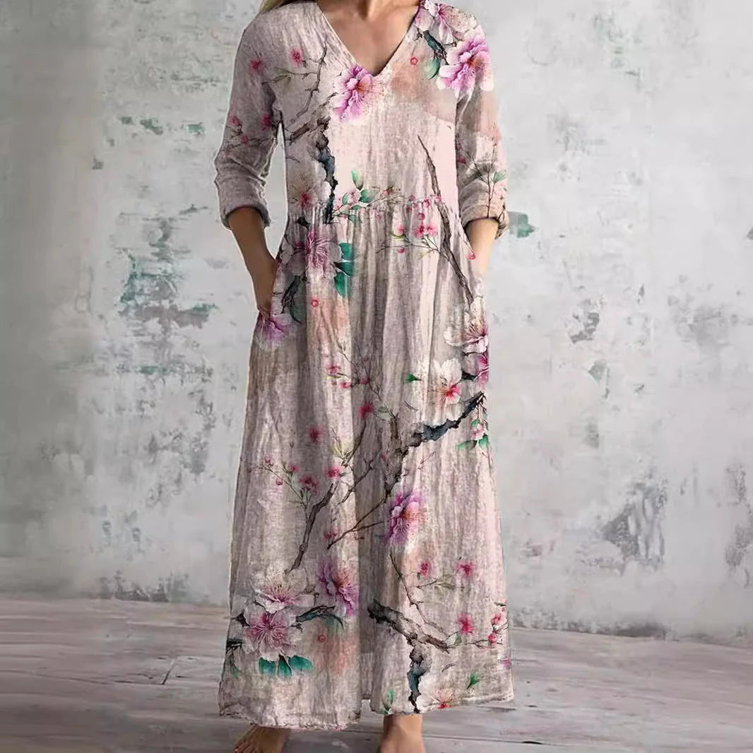 Ariana – Luftiges Maxikleid mit floraler Eleganz und Premium-Tragegefühl