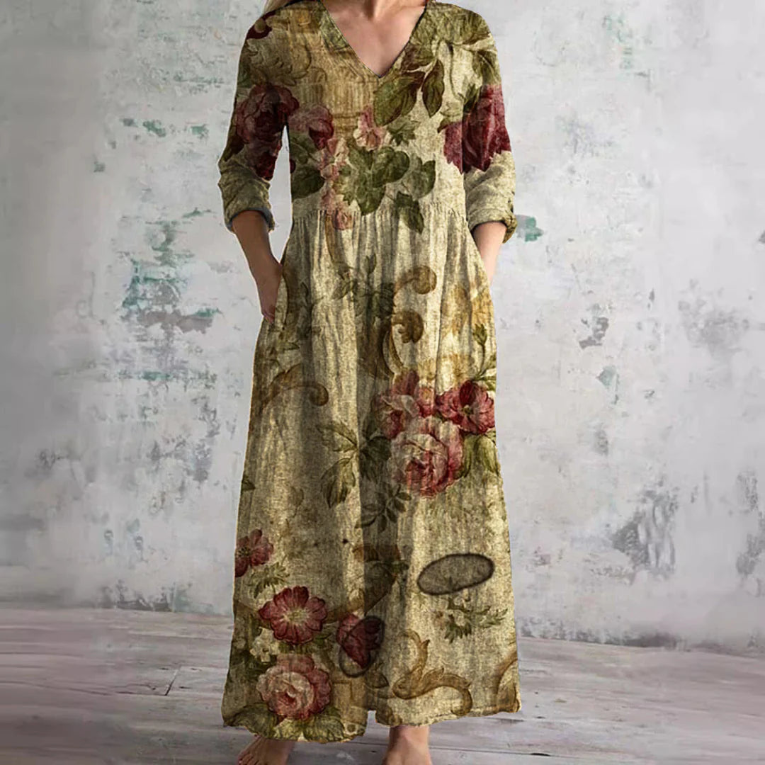 Ariana – Luftiges Maxikleid mit floraler Eleganz und Premium-Tragegefühl