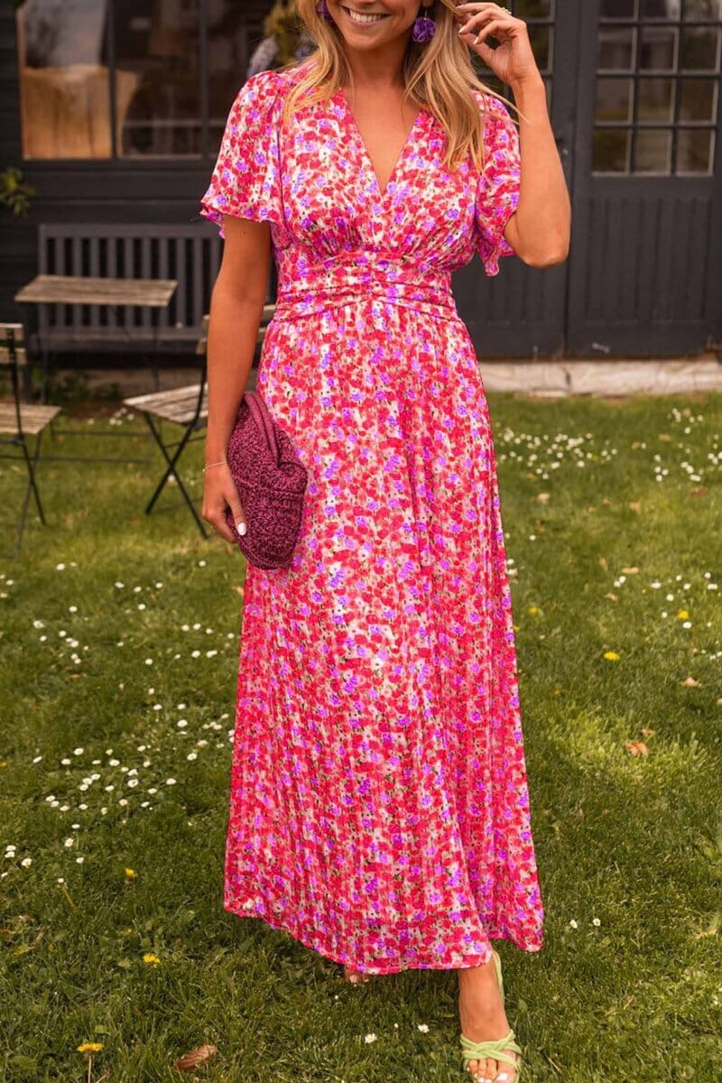 Sandra – Feminines Maxikleid mit verspieltem Flair