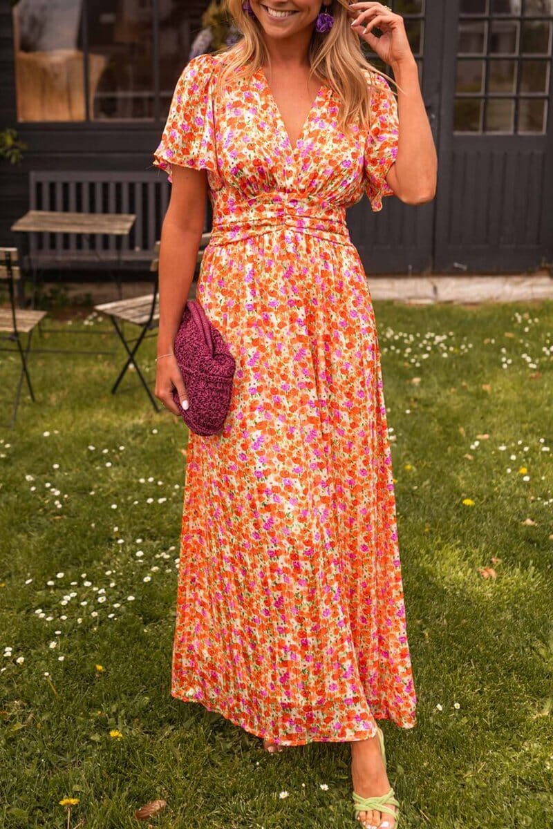 Sandra – Feminines Maxikleid mit verspieltem Flair