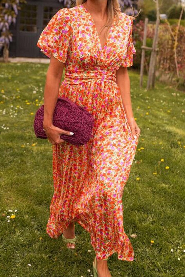 Sandra – Feminines Maxikleid mit verspieltem Flair